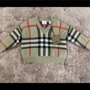 Toddler Cashmere Burberry Sweater